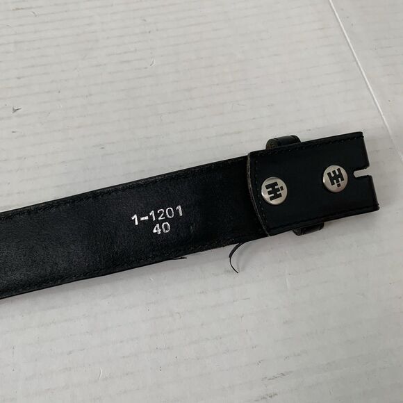 Vtg Case IH Agricultural Mens 40 Leather Belt Black Western Concho Woven - Picture 8 of 8